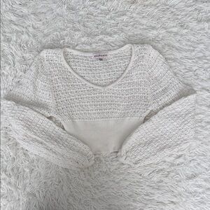 Willow & Wind White Knit Sweater Size Small